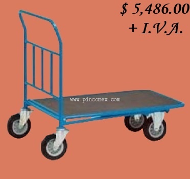 Carro Plataforma Industrial 450kg con Piso Antiderrapante