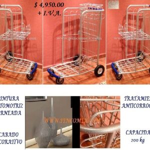 Carrito Condominio Cerillero con Maneral y Parachoques Azul